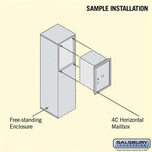 Free-Standing 4C Horizontal Parcel Locker with 1 Door