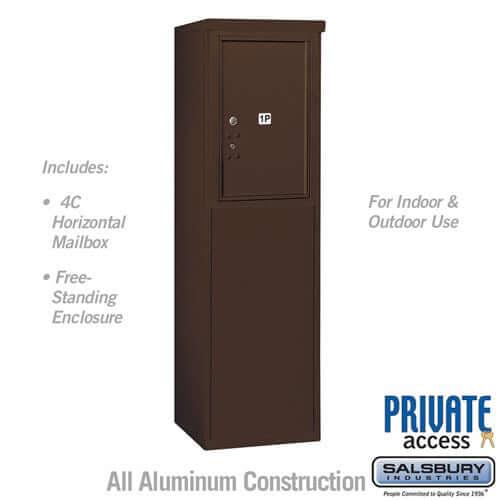 Free-Standing 4C Horizontal Parcel Locker with 1 Door - Your Locker Store