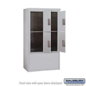 Free-Standing 4C Horizontal Parcel Locker with 4 Doors