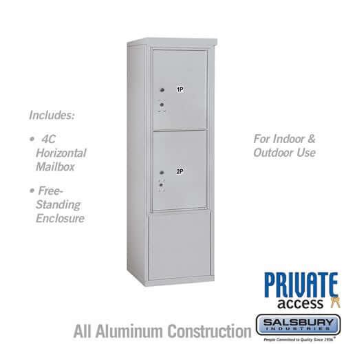 Free-Standing 4C Horizontal Parcel Locker with 2 Doors - Your Locker Store