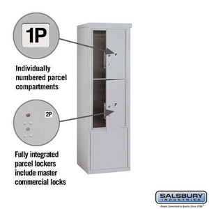 Free-Standing 4C Horizontal Parcel Locker with 2 Doors