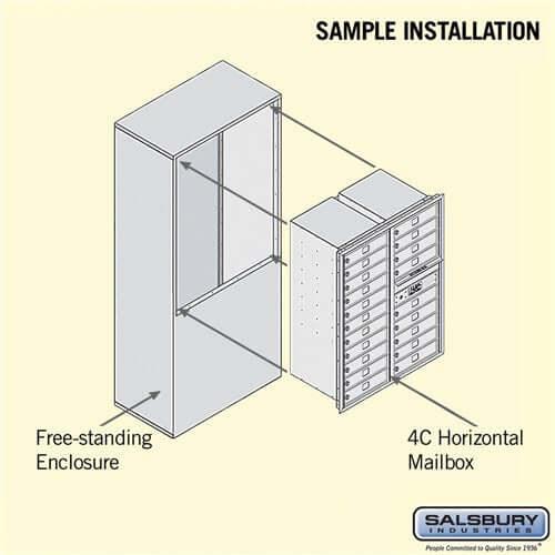 Free-Standing 4C Horizontal Mailbox with 20 Doors - Your Locker Store