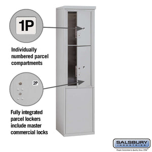 Free-Standing 4C Horizontal Parcel Locker with 2 Doors