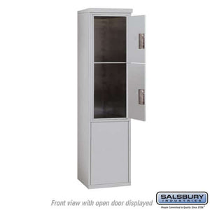 Free-Standing 4C Horizontal Parcel Locker with 2 Doors