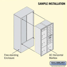 Load image into Gallery viewer, Free-Standing 4C Horizontal Mailbox with 10 Doors &amp; 4 Parcel Lockers