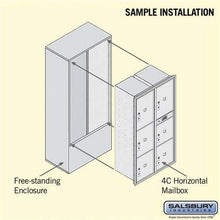 Load image into Gallery viewer, Free-Standing 4C Horizontal Parcel Locker with 6 Doors