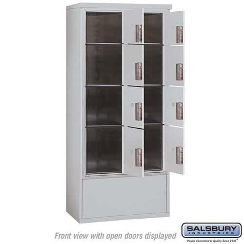 Free-Standing 4C Horizontal Parcel Locker with 8 Doors - Your Locker Store
