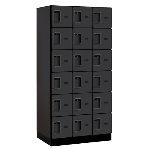 Designer Wood Locker — 6 Tier, 3 Wide