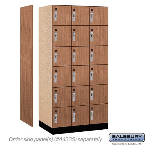 Premier Wood Locker — 6 Tier, 3 Wide