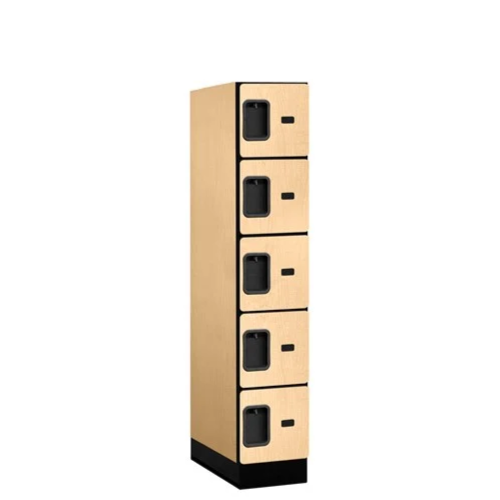 Designer Wood Locker — 5 Tier, 1 Wide