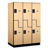 Designer Wood Locker — 2 Tier, 3 Wide — 'S' Style