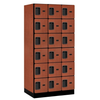 Designer Wood Locker — 6 Tier, 3 Wide