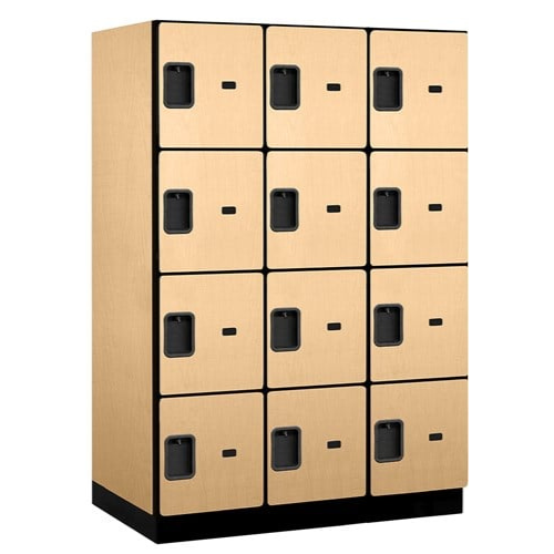 Designer Wood Locker — 4 Tier, 3 Wide
