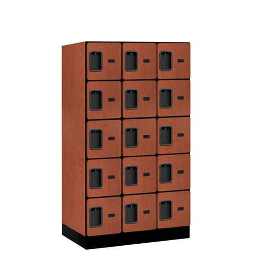 Designer Wood Locker — 5 Tier, 3 Wide