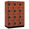 Designer Wood Locker — 4 Tier, 3 Wide