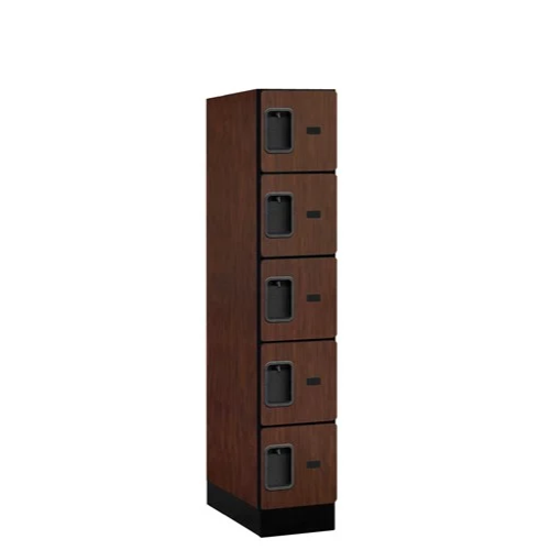 Designer Wood Locker — 5 Tier, 1 Wide