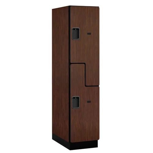 Designer Wood Locker — 2 Tier, 1 Wide — 'S' Style