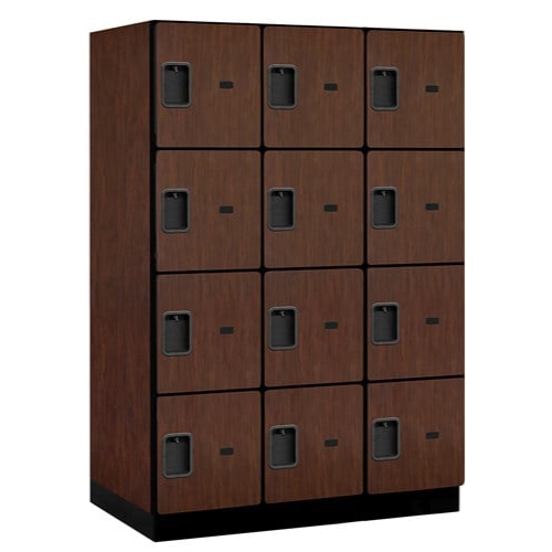 Designer Wood Locker — 4 Tier, 3 Wide