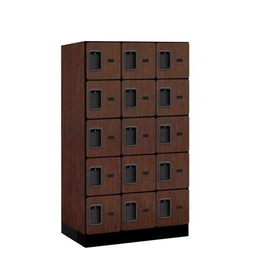 Designer Wood Locker — 5 Tier, 3 Wide