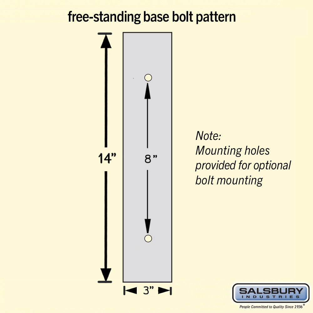 Free-Standing Aluminum Locker Bench