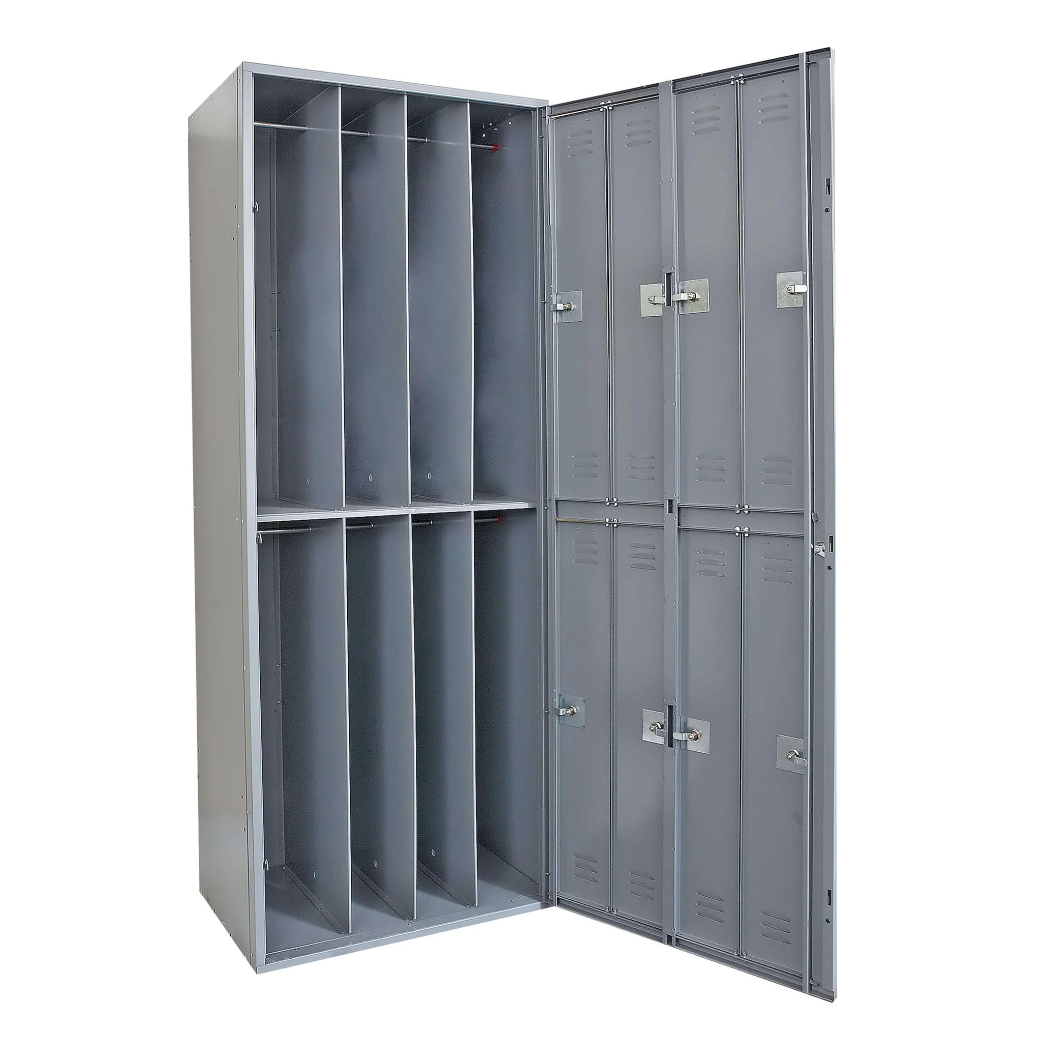 8-Person Uniform Exchange Locker — 2 Tier, 4 Wide