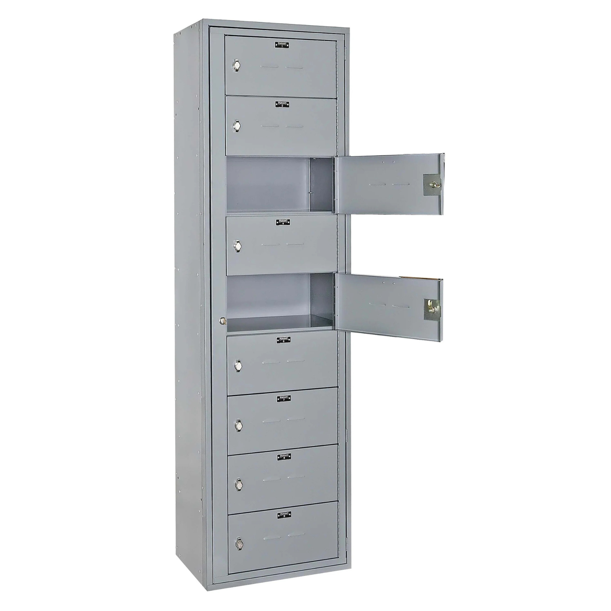 9-Person Uniform Exchange Locker — 9 Tier, 1 Wide