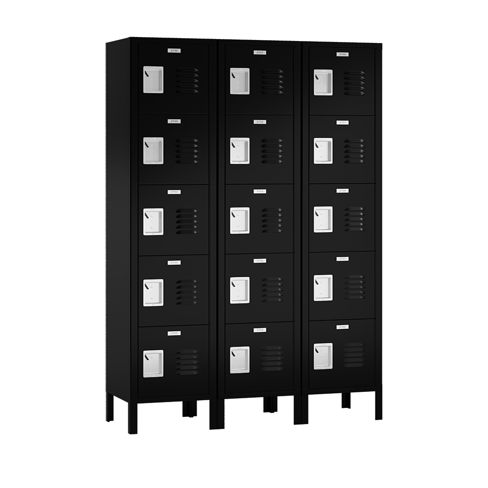 Traditional Metal Locker — 5 Tier, 3 Wide