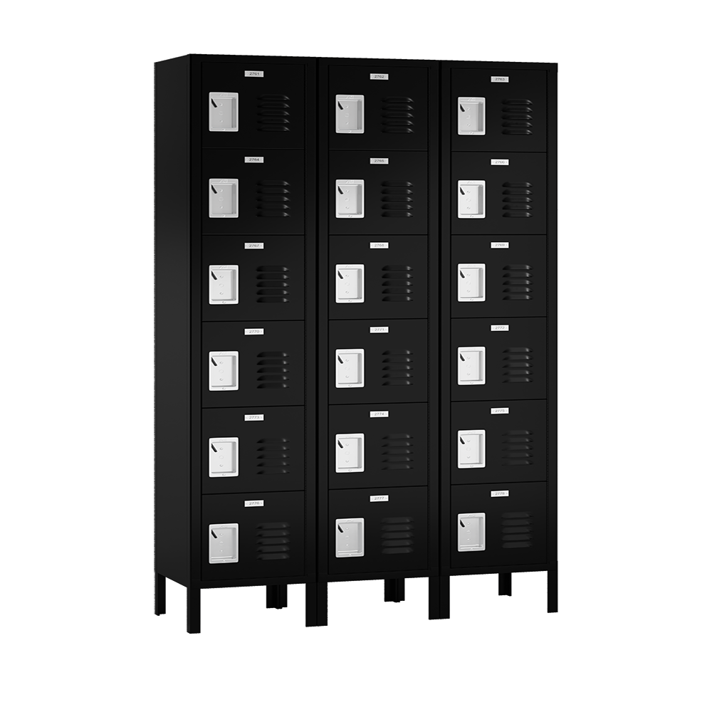 Traditional Metal Locker — 6 Tier, 3 Wide