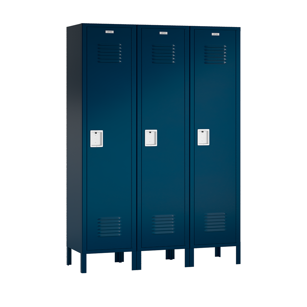 Traditional Metal Locker — 1 Tier, 3 Wide