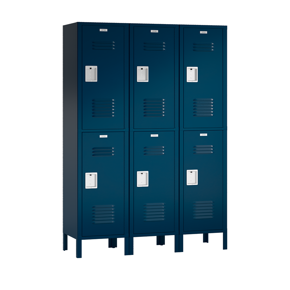 Traditional Metal Locker — 2 Tier, 3 Wide
