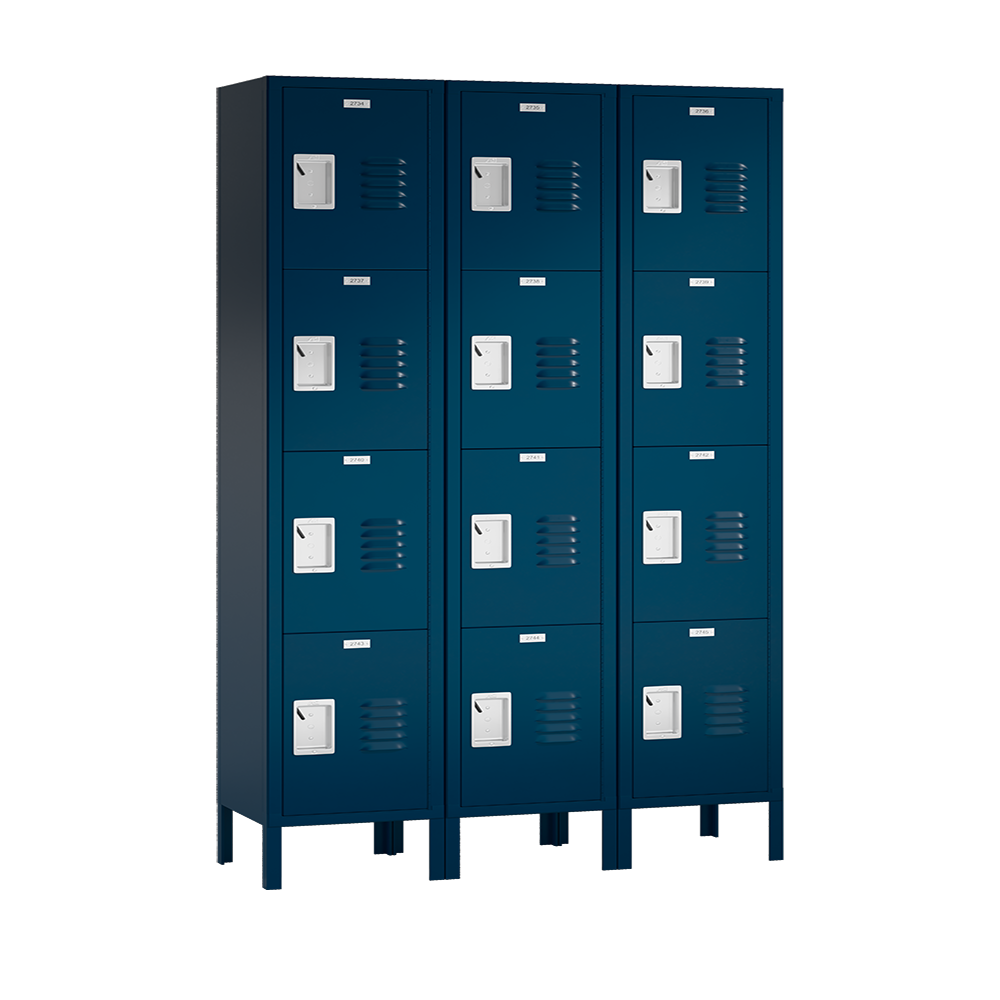 Traditional Metal Locker — 4 Tier, 3 Wide