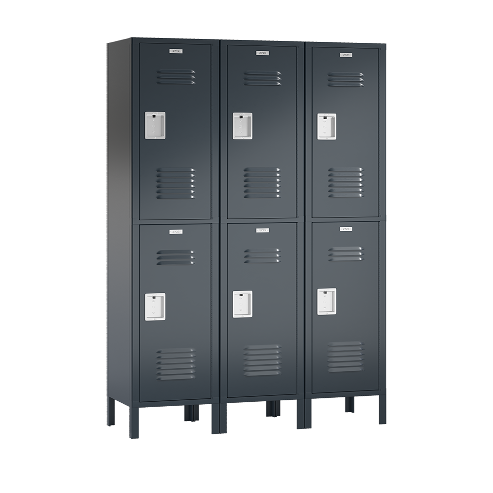 Traditional Metal Locker — 2 Tier, 3 Wide