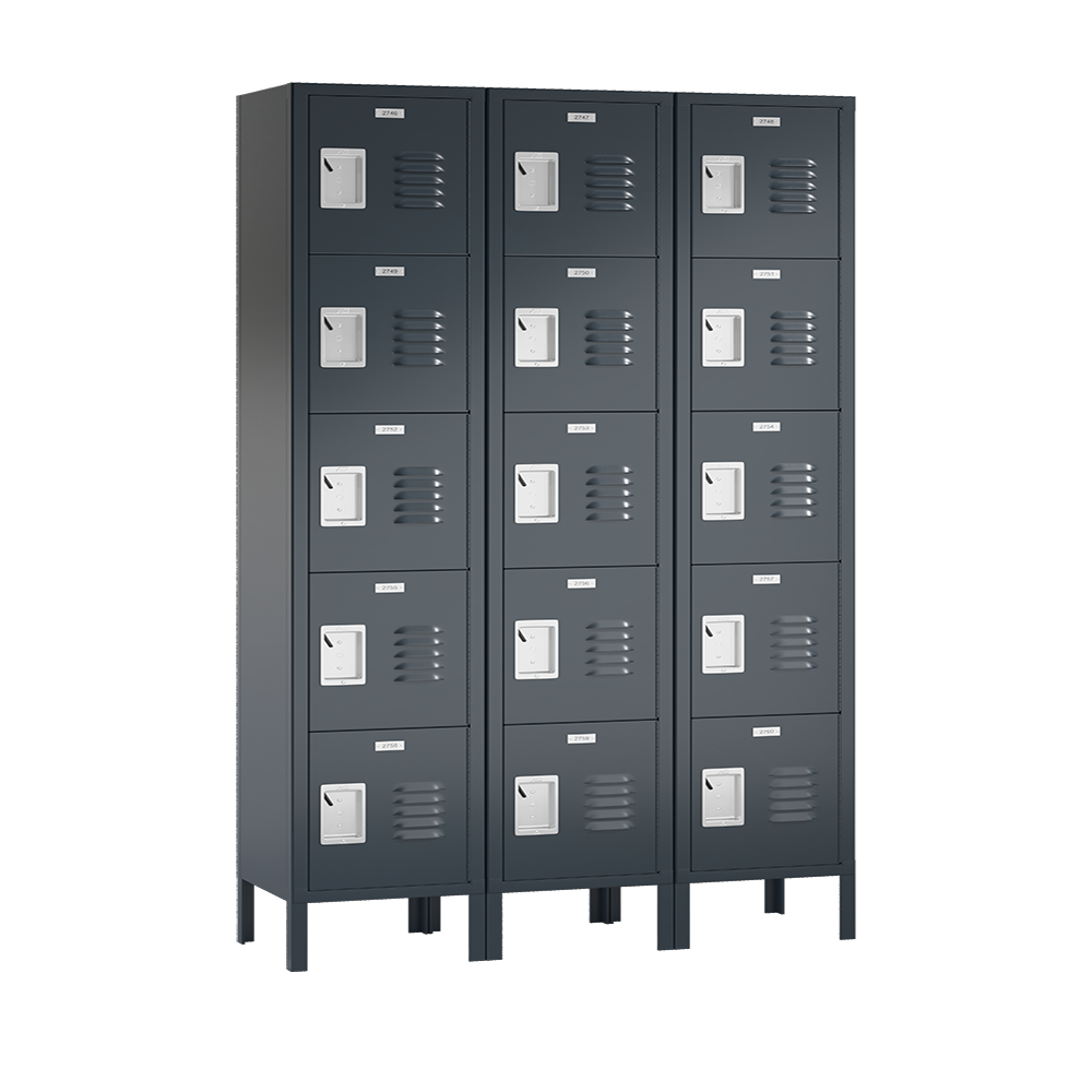 Traditional Metal Locker — 5 Tier, 3 Wide