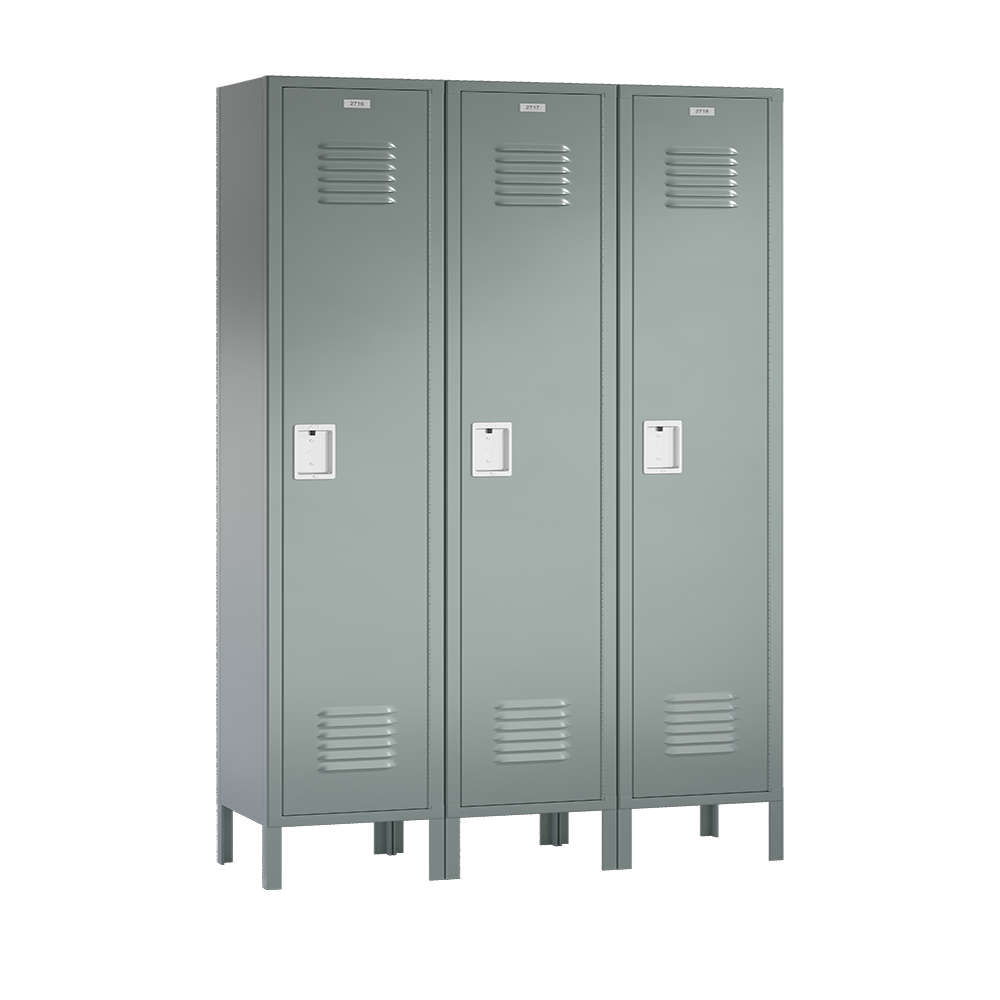 Traditional Metal Locker — 1 Tier, 3 Wide