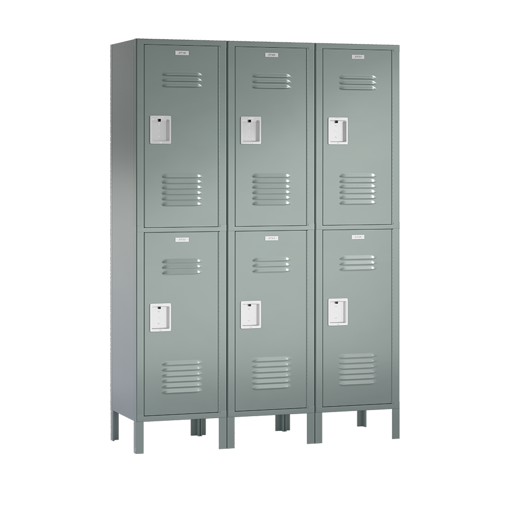 Traditional Metal Locker — 2 Tier, 3 Wide