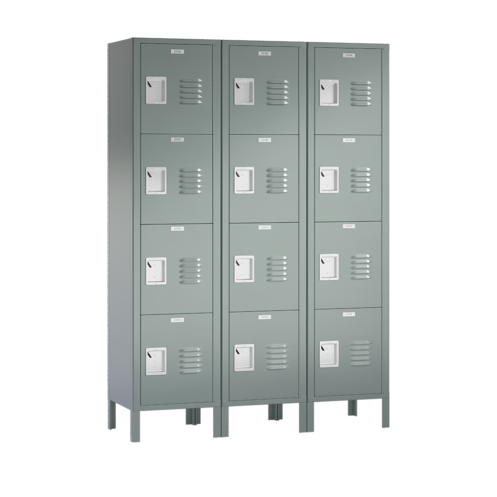Traditional Metal Locker — 4 Tier, 3 Wide