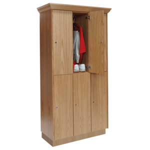 All-Wood Club Locker — 2 Tier, 3 Wide