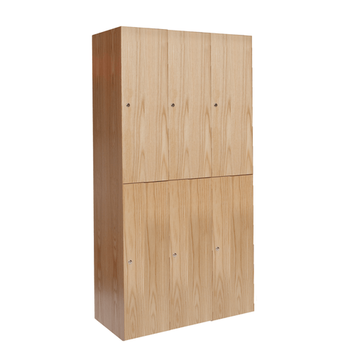 All-Wood Club Locker — 2 Tier, 3 Wide