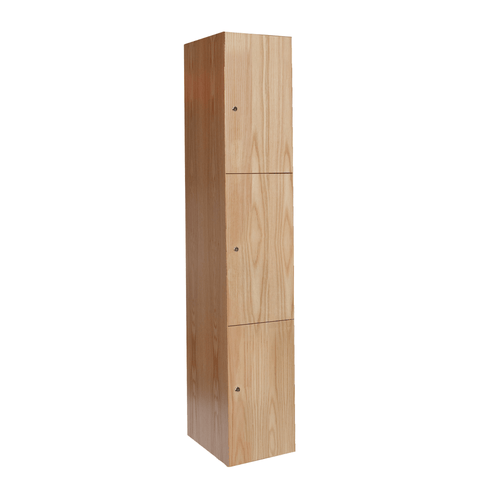 All-Wood Club Locker — 3 Tier, 1 Wide