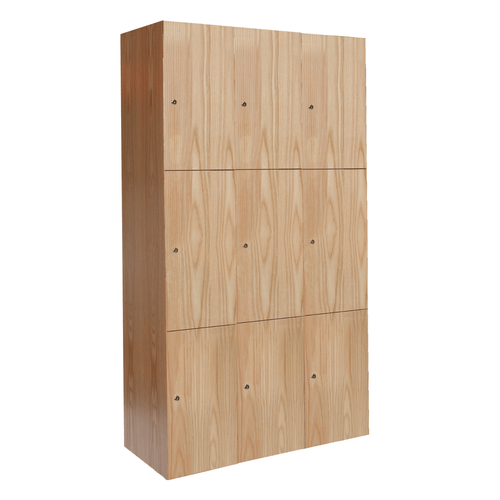 All-Wood Club Locker — 3 Tier, 3 Wide