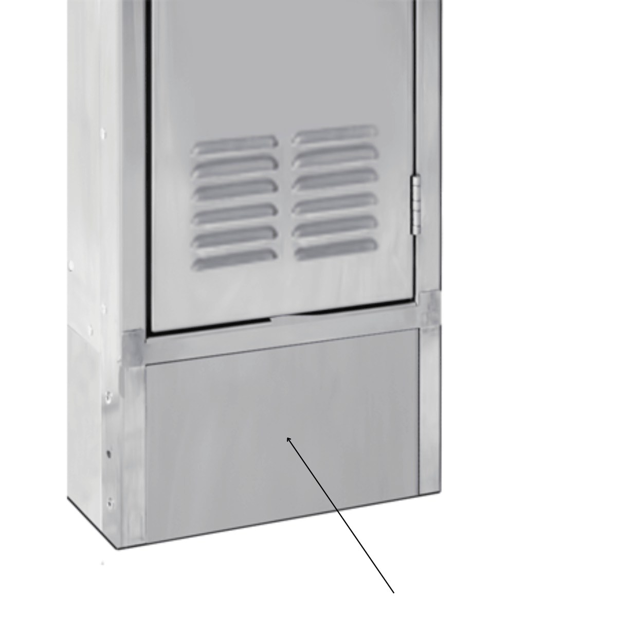 Steel Locker Front Closed Front Base — 304 Stainless Steel Lockers - Your Locker Store