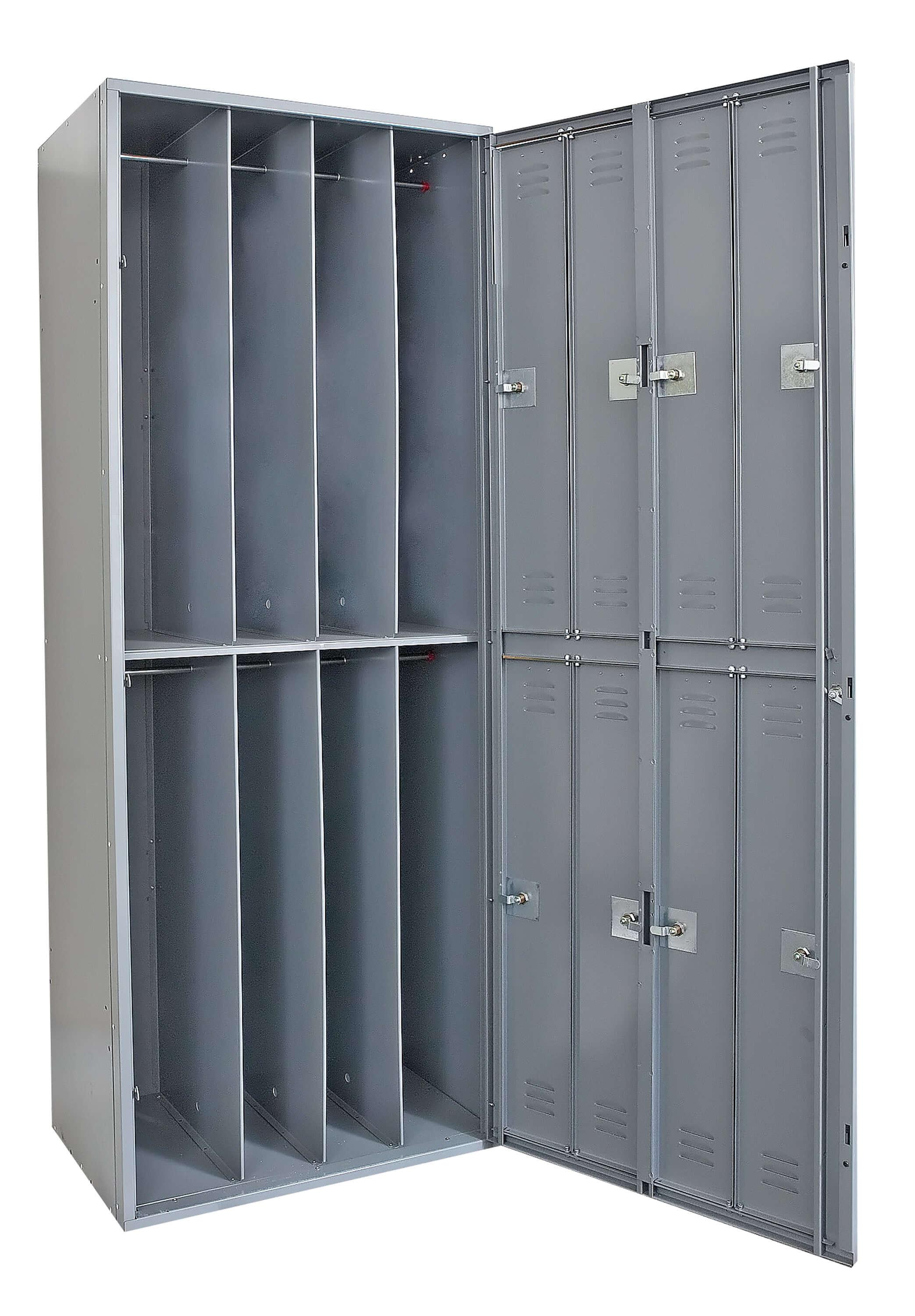 8-Person Uniform Exchange Locker — 2 Tier, 4 Wide - Your Locker Store