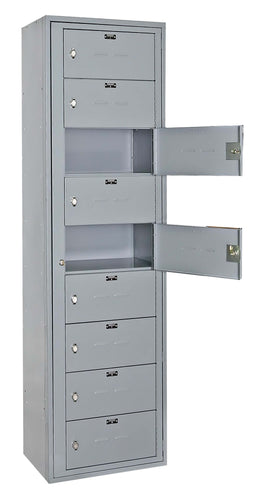 9-Person Uniform Exchange Locker — 9 Tier, 1 Wide