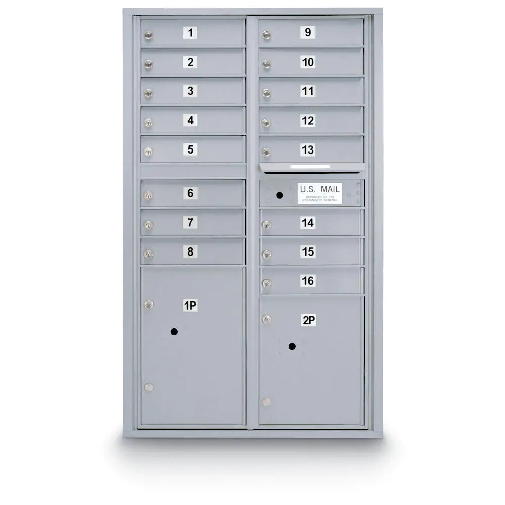 4C Standard Mailbox with 16 Doors & 2 Parcel Lockers