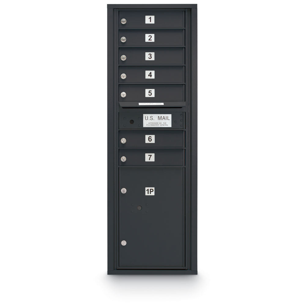 4C Standard Mailbox with 7 Doors & 1 Parcel Locker