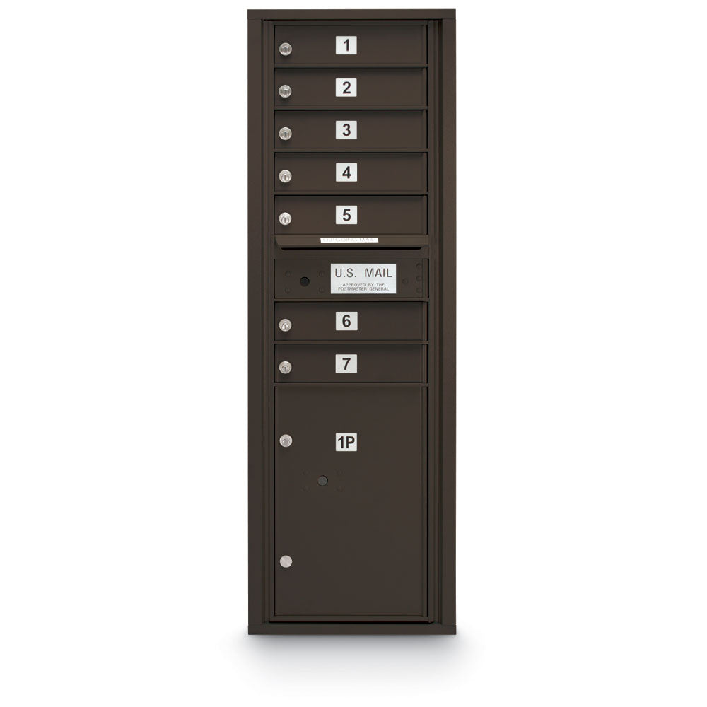 4C Standard Mailbox with 7 Doors & 1 Parcel Locker