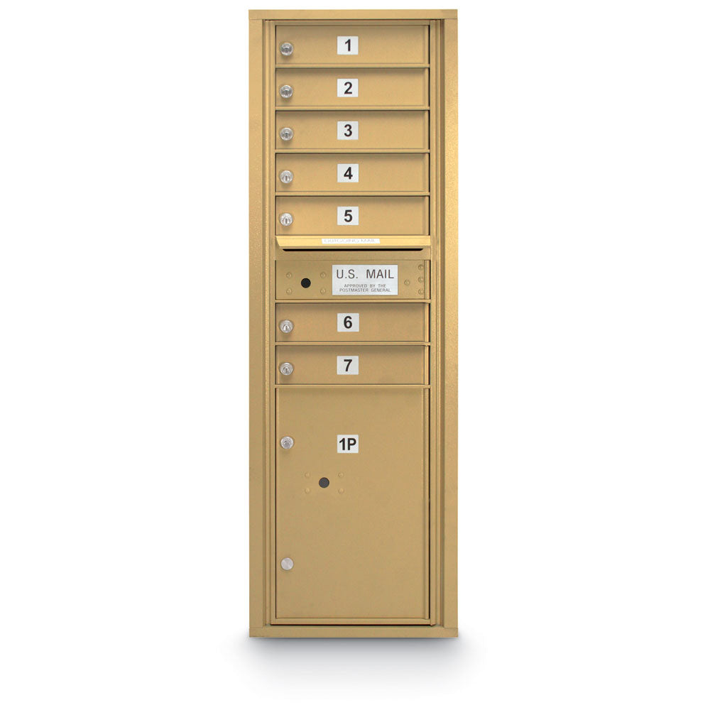4C Standard Mailbox with 7 Doors & 1 Parcel Locker