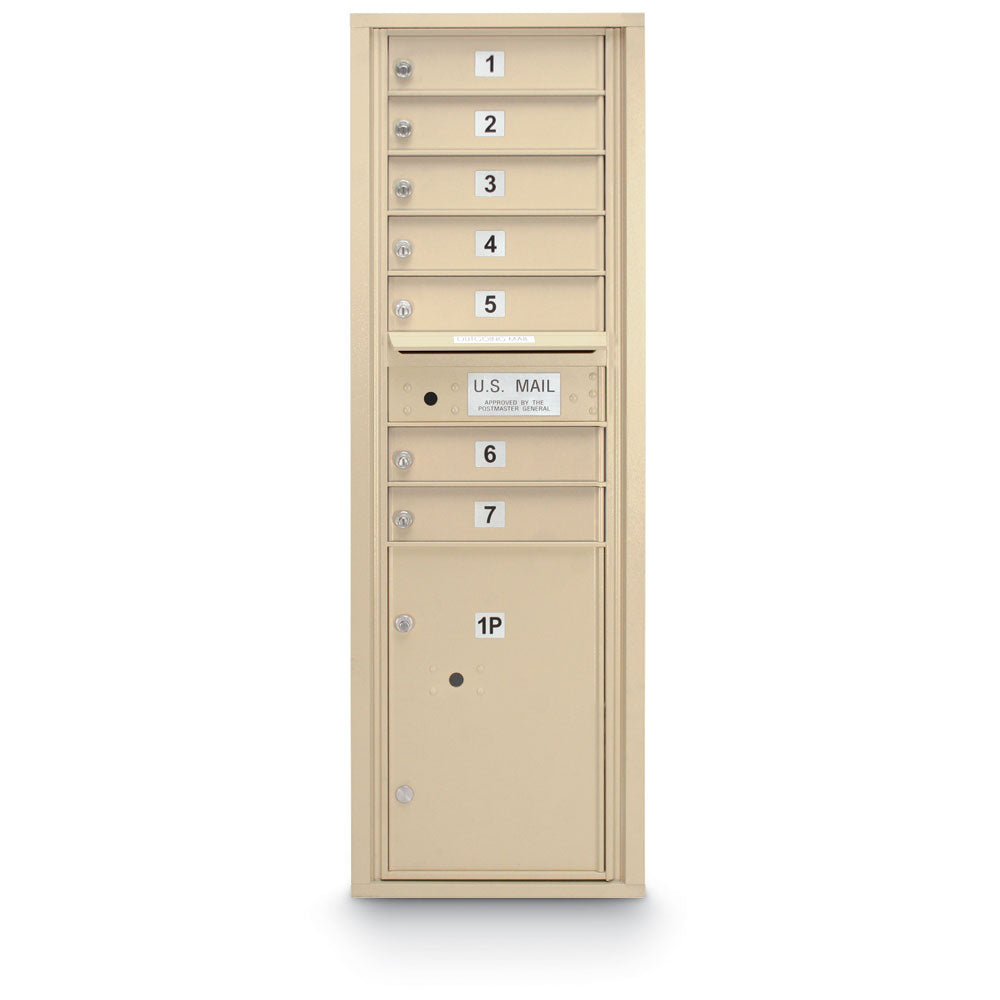4C Standard Mailbox with 7 Doors & 1 Parcel Locker