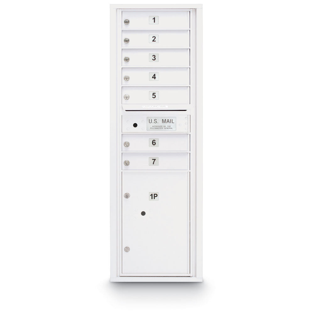 4C Standard Mailbox with 7 Doors & 1 Parcel Locker