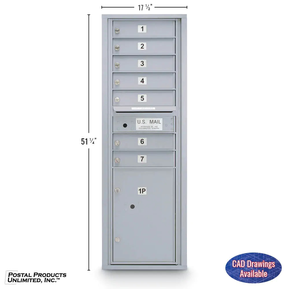 4C Standard Mailbox with 7 Doors & 1 Parcel Locker